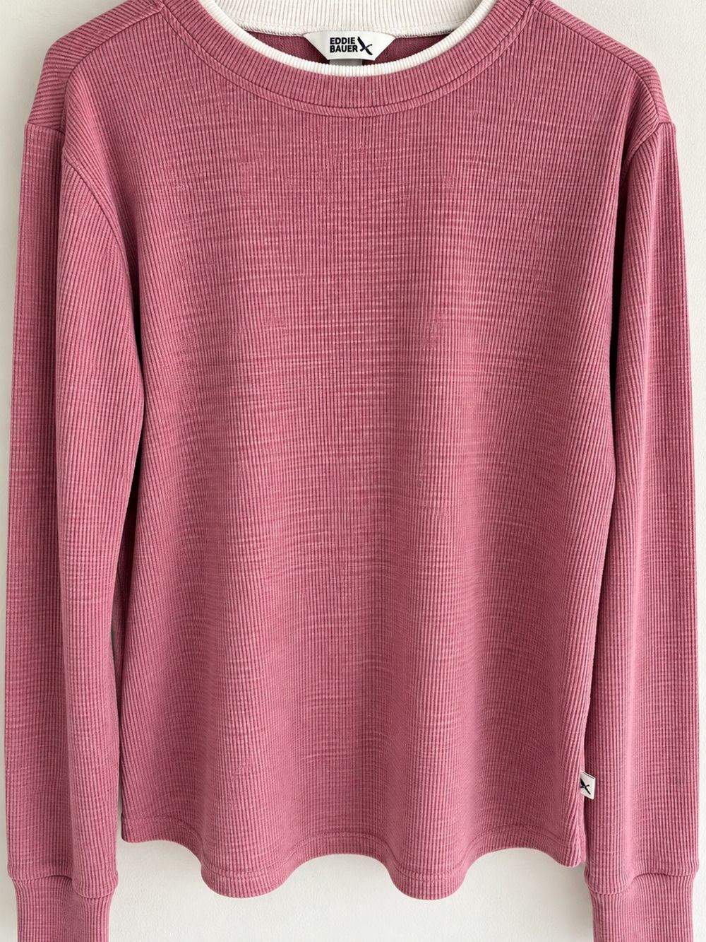 Eddie Bauer Women’s Medium Mauve Pink Ribbed Long Sleeve Top